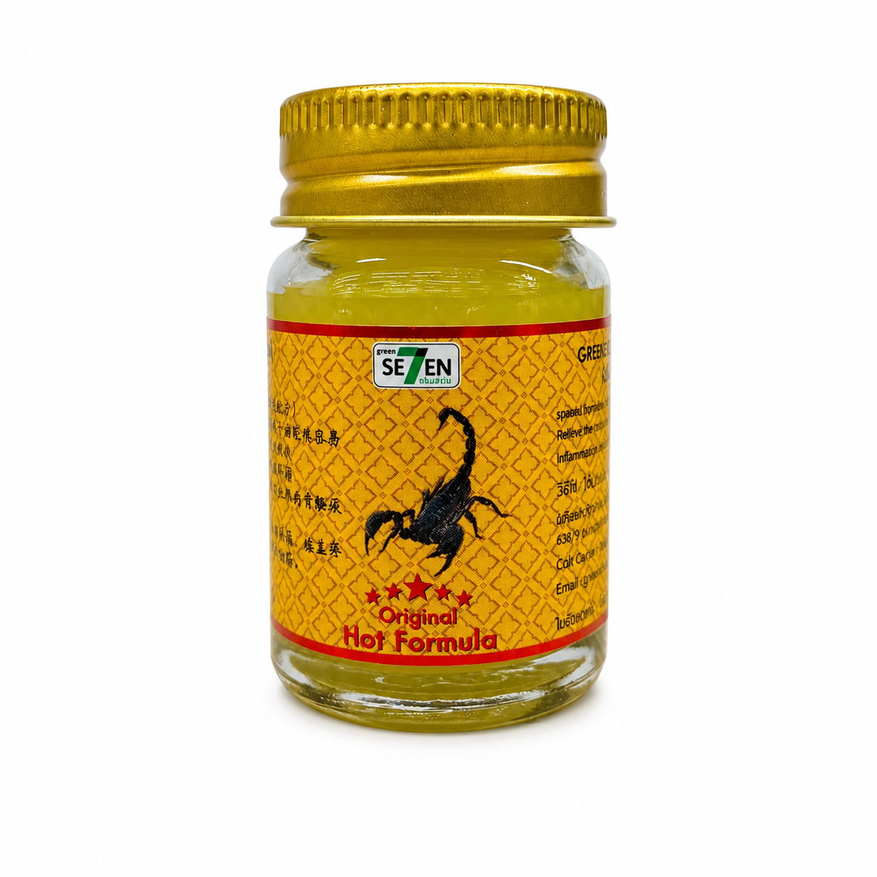 Green Seven Scorpion Strong Hot Balm Siam Spirit Scent, 50g