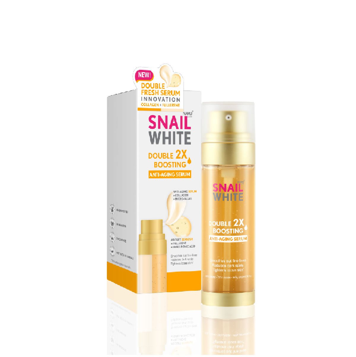 Namu Life Snail White Double 2X Boosting Anti-Aging Serum, 80ml