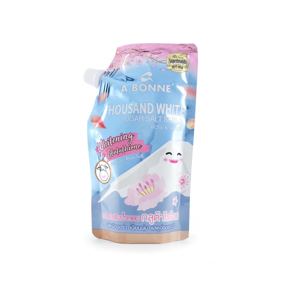 A Bonne Thousand White Sugar Salt Scrub Rose & Sakura, 350g