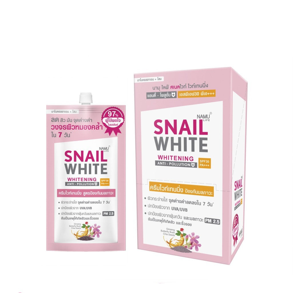 Namu Life Snail White Whitening Anti-Pollution SPF30 PA+++ (7ml x 6pcs)