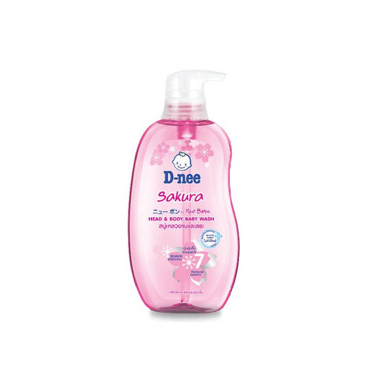 D-nee Sakura Head & Body Baby Wash, 380 ml