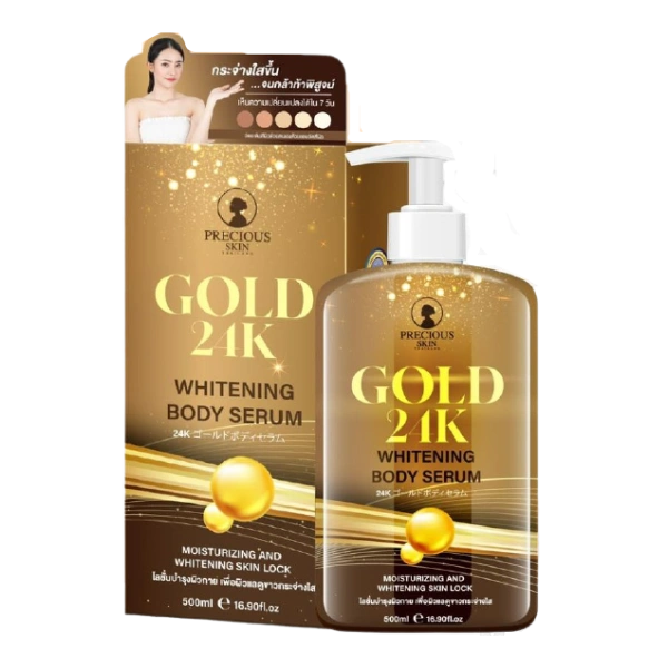 Precious Skin Thailand Gold 24K Whitening Body Serum 500ml