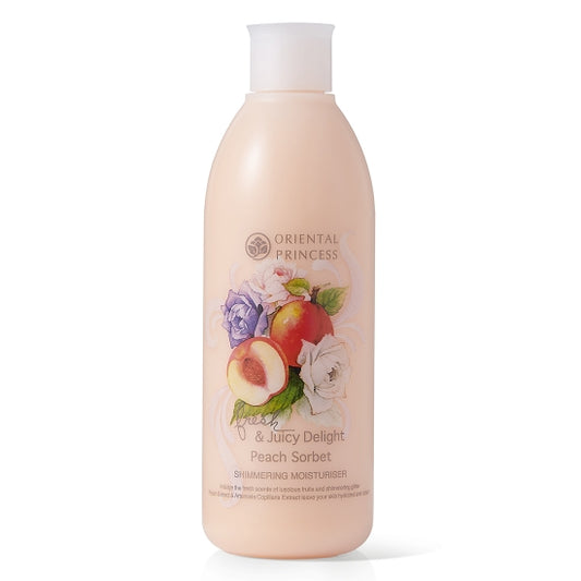 Oriental Princess Fresh & Juicy Delight Peach Sorbet Shimmering Moisturiser, 250ml