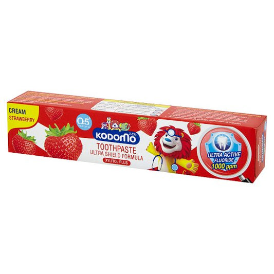 Kodomo Xylitol Plus Ultra Shield Formula Cream Toothpaste Strawberry, 65g