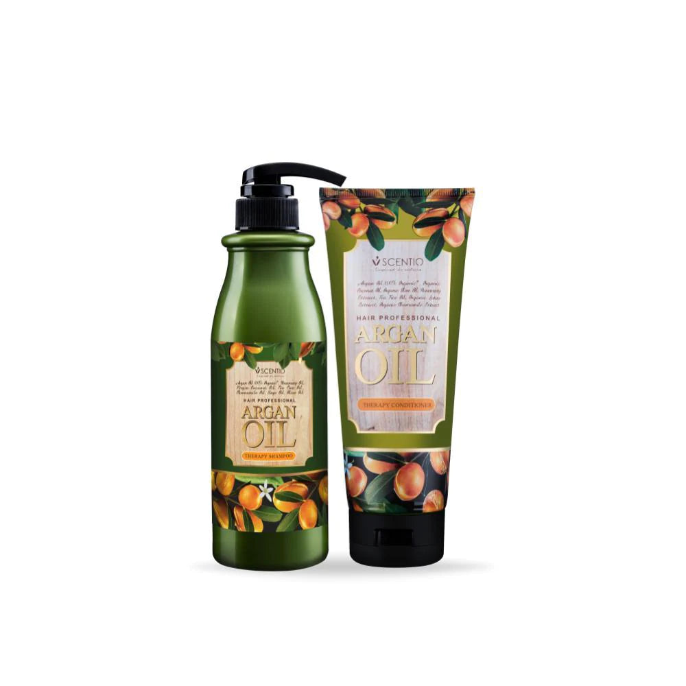 Scentio Hair Professional Argan Oil Therapy Shampoo (500ml) & Scentio Hair Professional Argan Oil Therapy Conditioner (200ml)