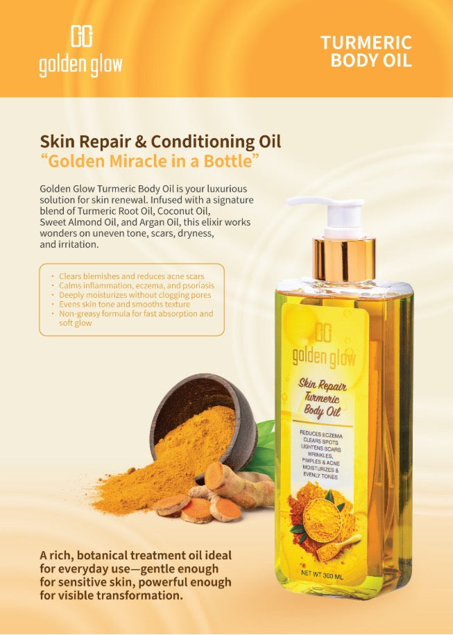 GG Golden Glow Turmeric Body Oil, 300 ml