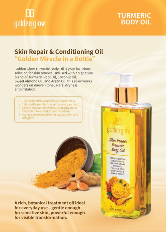 GG Golden Glow Turmeric Body Oil, 300 ml
