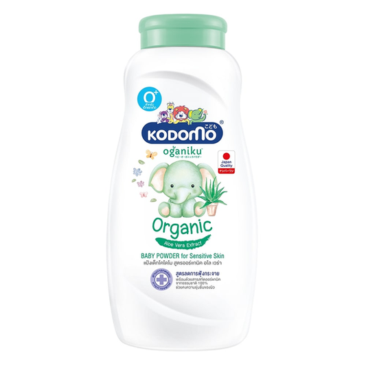 Kodomo Oganiku Organic Baby Powder with Aloe Vera Extract, 160 g