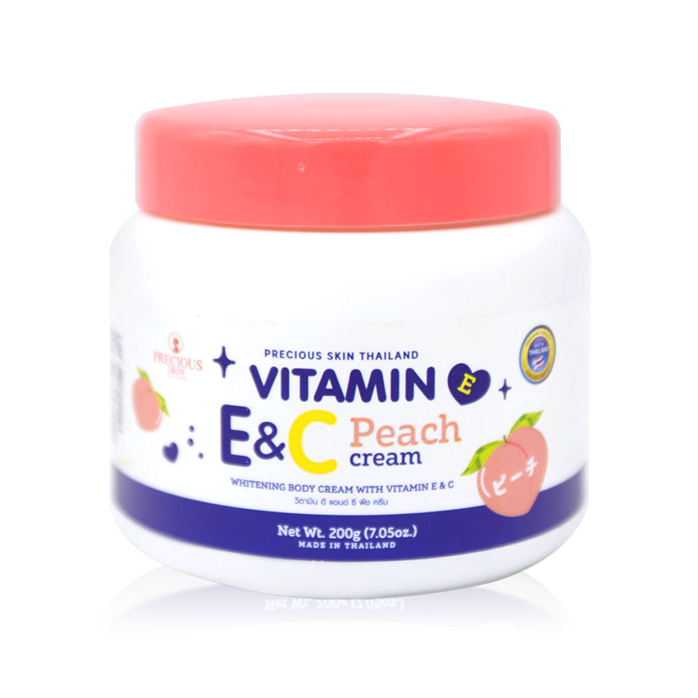Precious Skin Thailand Vitamin E & C Peach Cream, 200g