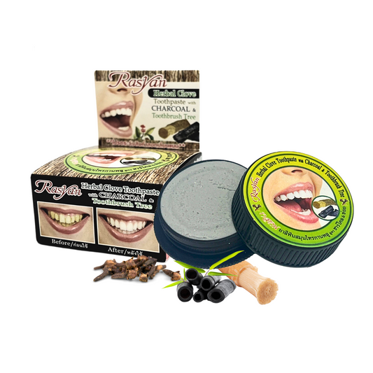 Isme Rasyan Herbal Clove Toothpaste with Charcol & Toothbrush Tree, 25g