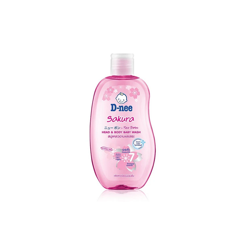 D-nee Sakura Head & Body Baby Wash, 180 ml