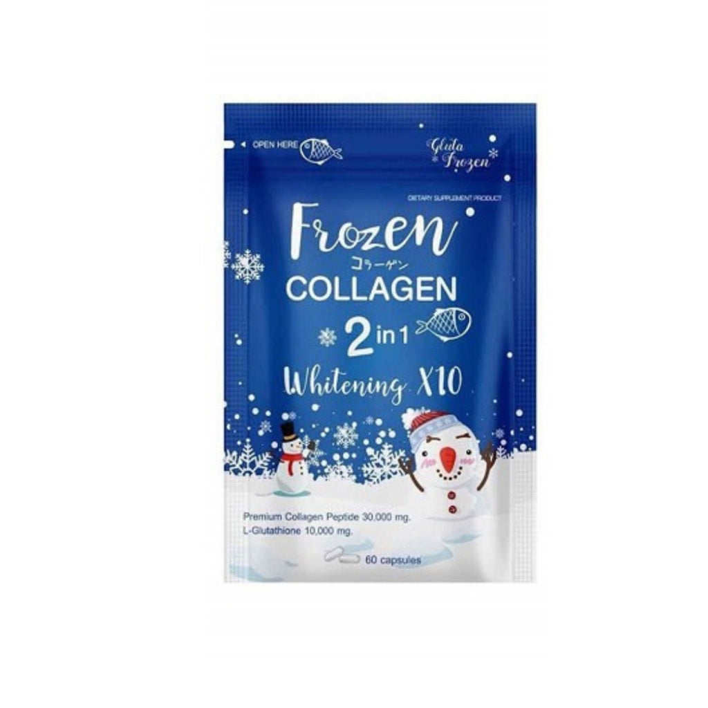 Frozen Collagen Plus  2 in 1 Whitening X10 ( 60 caps)