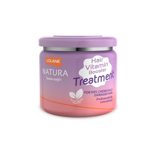 Lolane Natura Hair Vitamin Booster Treatment for Dry, Damaged Hair and Oily Roots, 250g