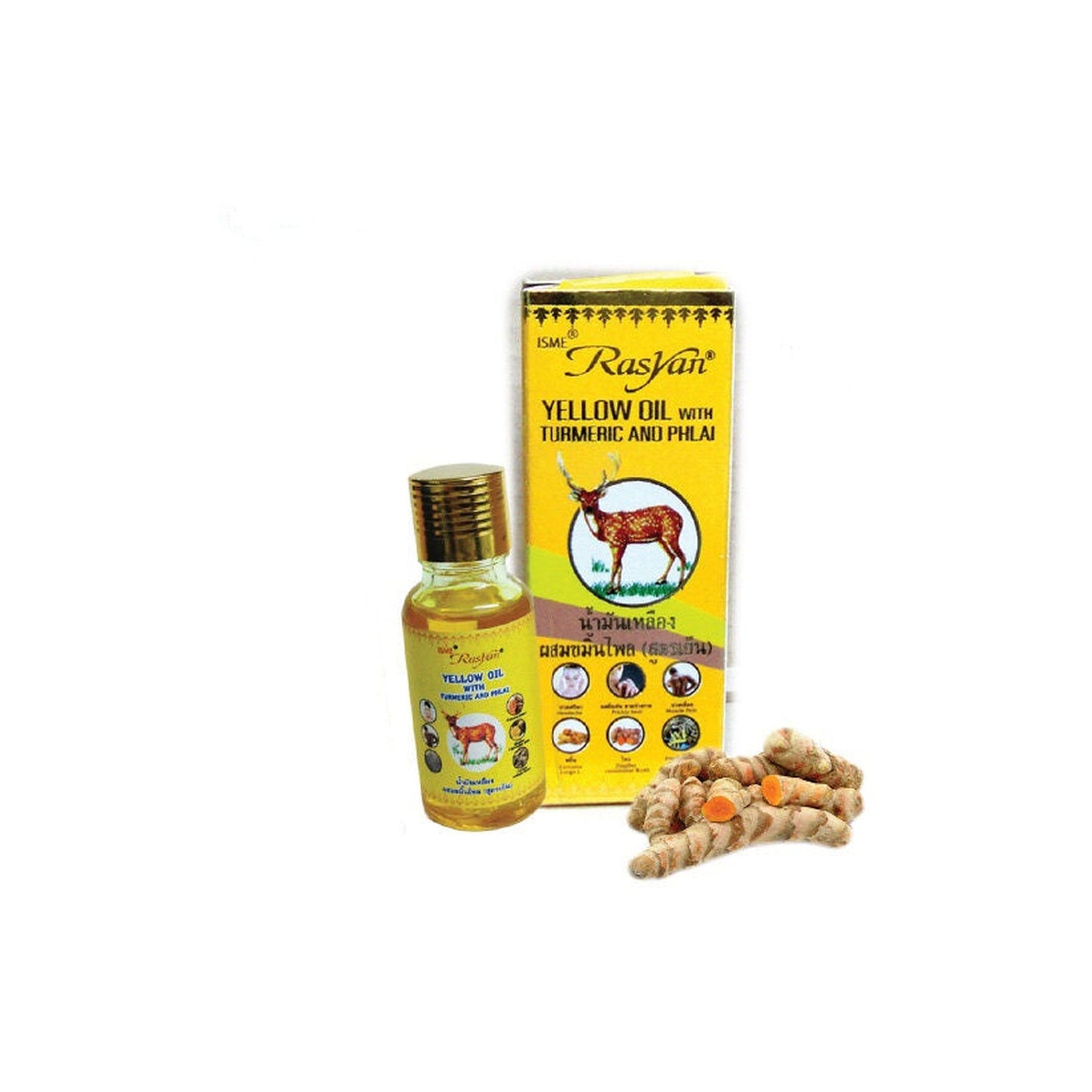 Isme Rasyan Yellow Oil with Turmeric and Phlai, 50ml