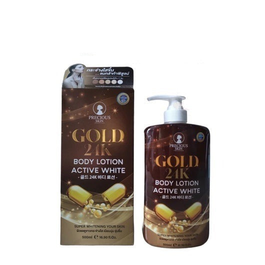 Precious Skin Thailand Gold 24K Body Lotion Active White, 500 ml