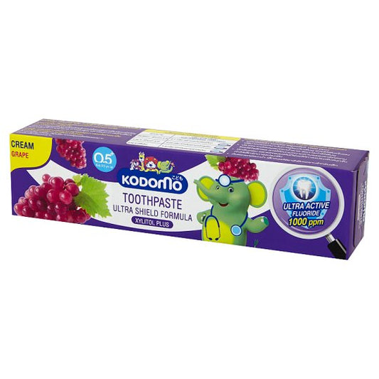 Kodomo Xylitol Plus Ultra Shield Formula Cream Toothpaste Grape, 65g