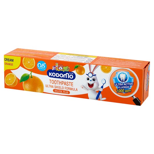 Kodomo Xylitol Plus Ultra Shield Formula Cream Toothpaste Orange, 65g