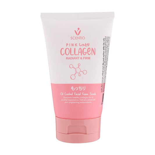 Scentio Pink Collagen Radiant & Firm Oil Control Facial Foam Scrub (100g)